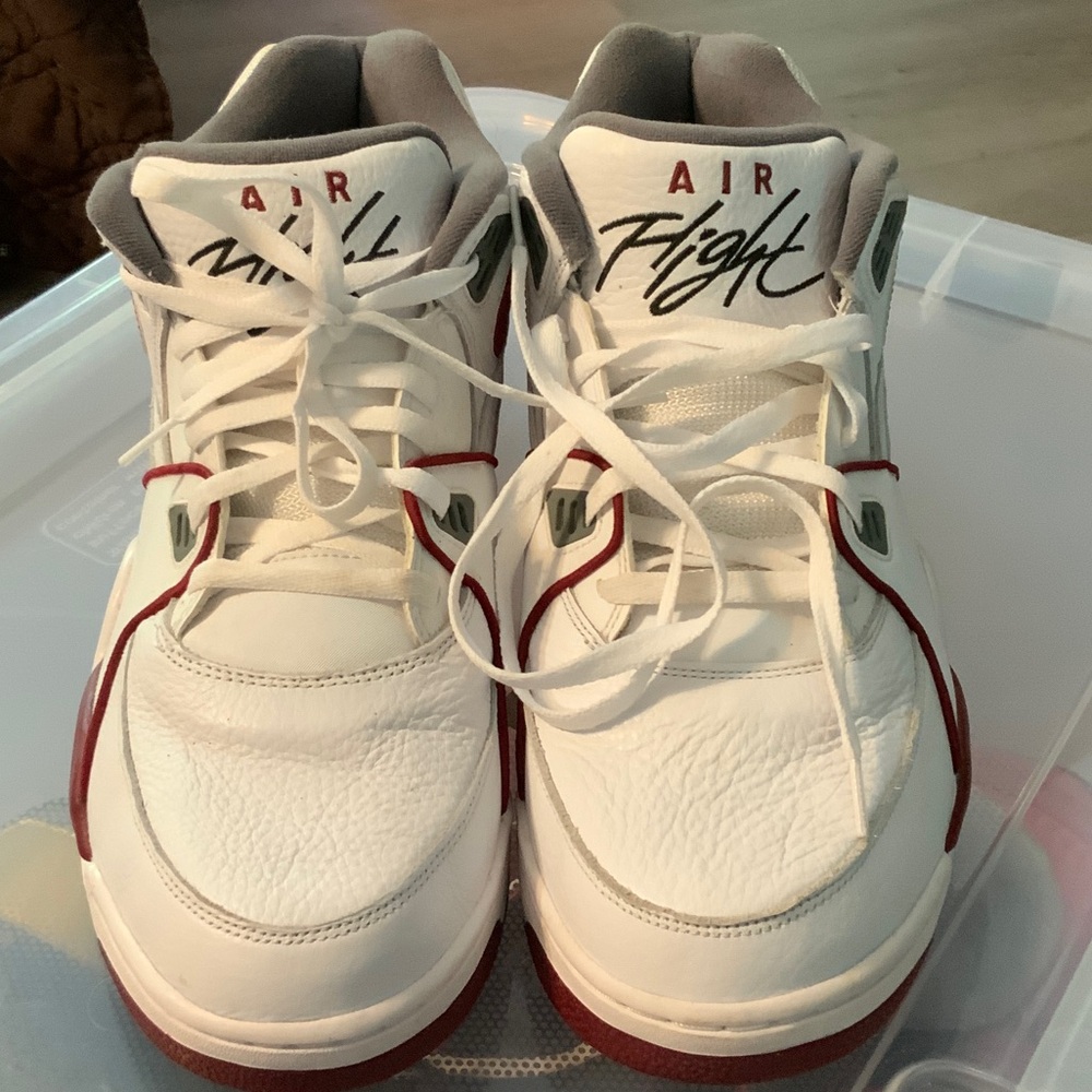 Nike Air Flight White and Red Shoes